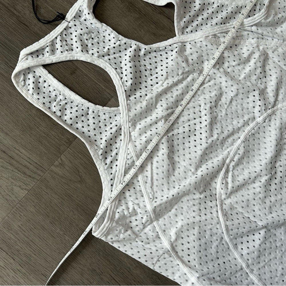 NWT 925fit Twist & Shout white Mesh Racerback Tank Top workout Womens Large - Picture 6 of 7